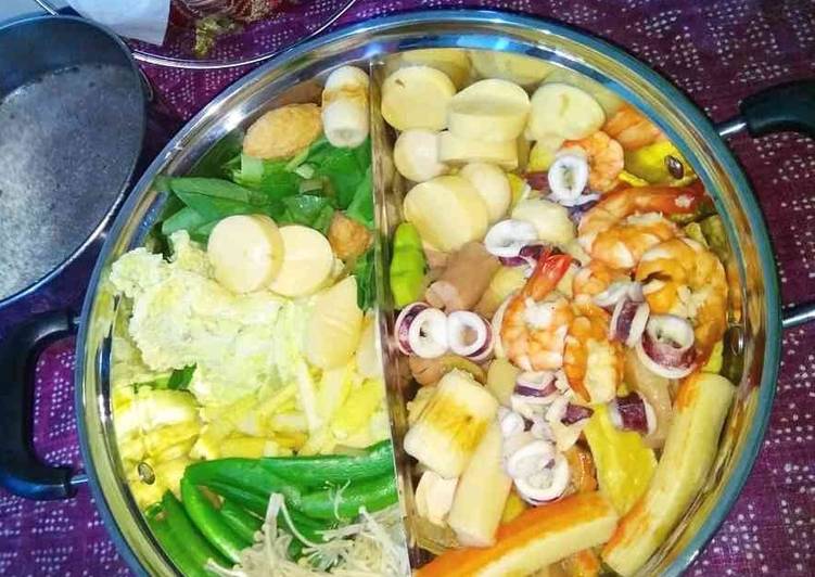 Cara Gampang Membuat Home Made All You can Eat Sukiyaki Seafood Steamboat Anti Gagal