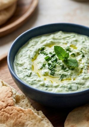 Una foto de Tzatziki de Aguacate y Hierbabuena