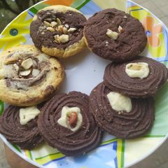 A picture of Cookies in (oven).