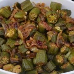 A picture of Bhindi do pyaza.