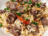 Arroz con molleja de pollo