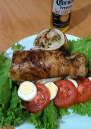 Una foto de Matambrito de cerdo relleno agridulce