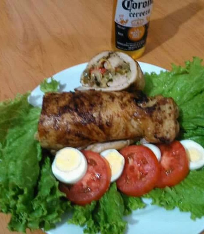 Una foto de Matambrito de cerdo relleno agridulce