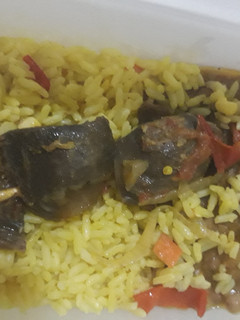 A picture of Curry rice with beans.