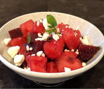 Fresh, Make Recipe Easy Quick Watermelon and Beets Salad Delicious Nutritious