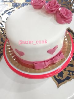 عکسی از دستور کیک تولد با تزیین فوندانت