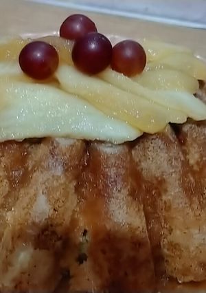 صورة لوصفة كيكة الفانليا مع التفاح اسهلا كيك ممكن تعمليها