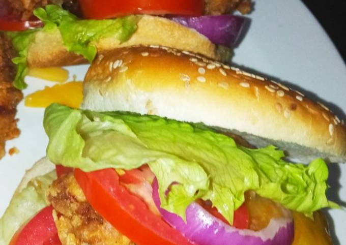 Homemade Chicken burger