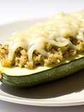 Zucchini gefüllt mit Quinoa - vegetarisch