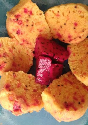 Foto resep Bolu buah naga ekonomis