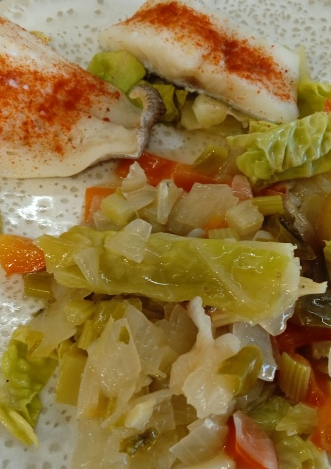 Una foto de Bacalao con col🥬🐟