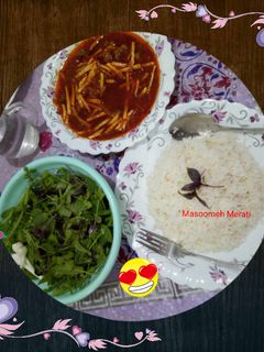 عکسی از دستور خورشت قیمه😋😋