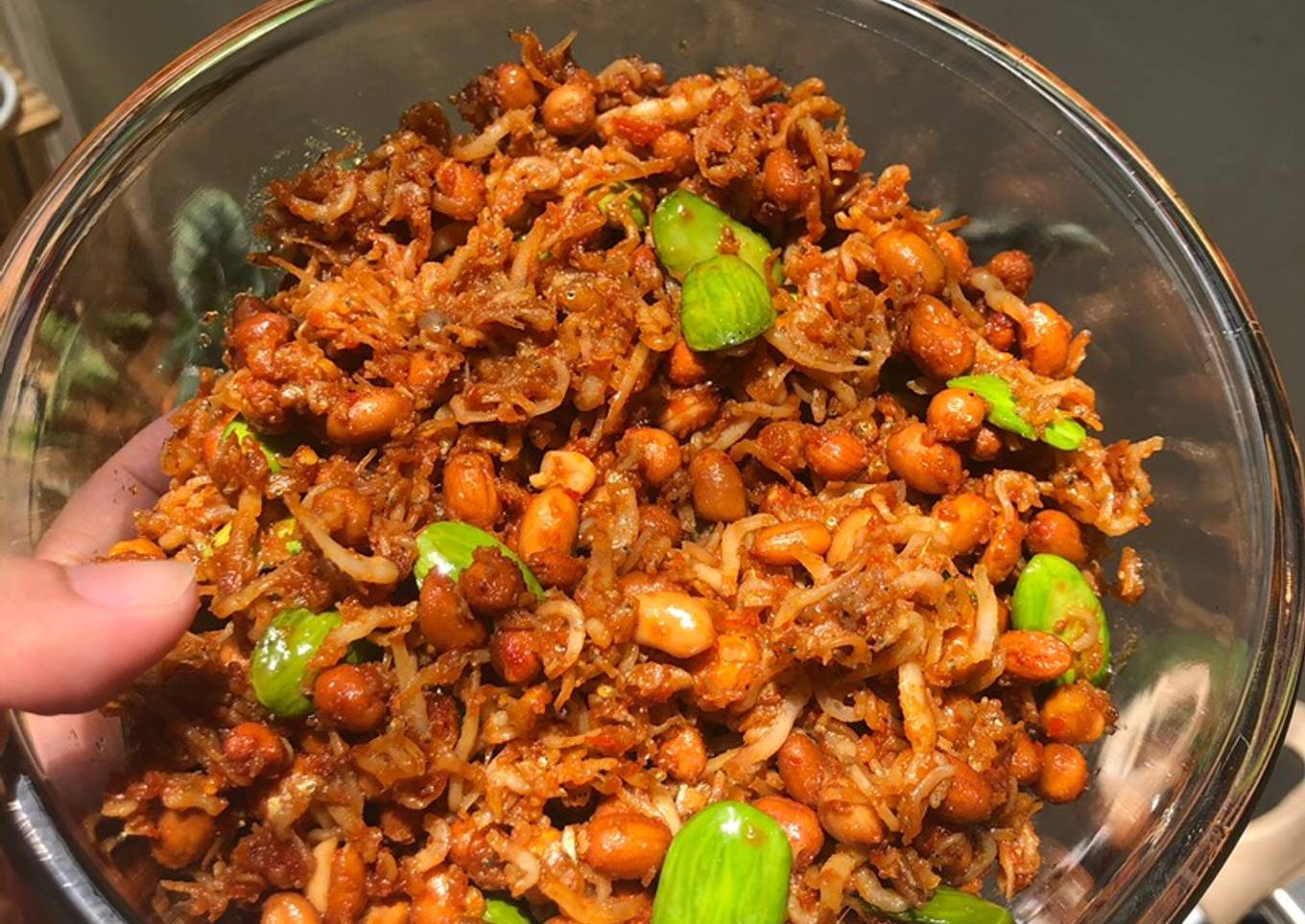 Teri Kacang Pete Balado