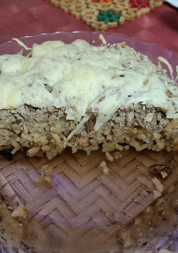 Una foto de Pastel de carne y arroz