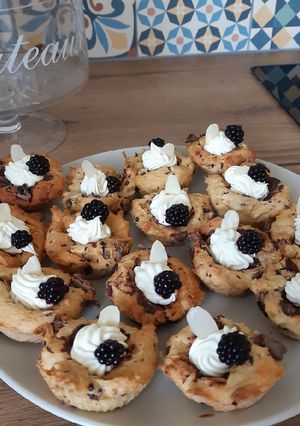 Une photo de Cookies légers garni au chocolat blanc