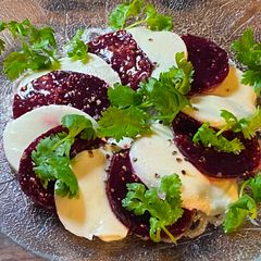 A picture of Beetroot Caprese.
