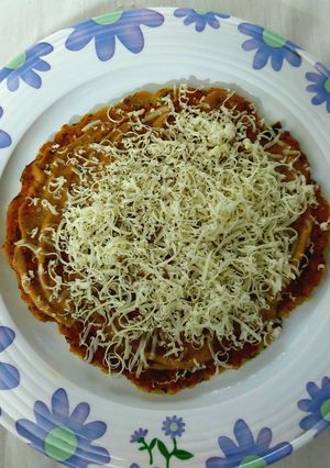 A picture of CHEESY Moong dal chilla.