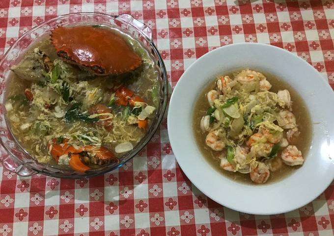 Kepiting & Udang Saus Tiram ala Mami Nita