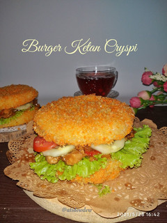Foto resep *Burger Ketan Crispy isi Ayam Teriyaki*