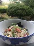 Ensalada de Chatka, con chía, tomate y huevo