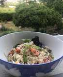 Ensalada de Chatka, con chía, tomate y huevo