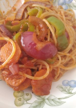 Una foto de Pasta integral con verdura