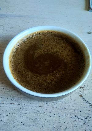 Une photo de Petite crème au café