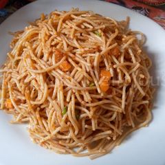 A picture of Jollof Spaghetti.