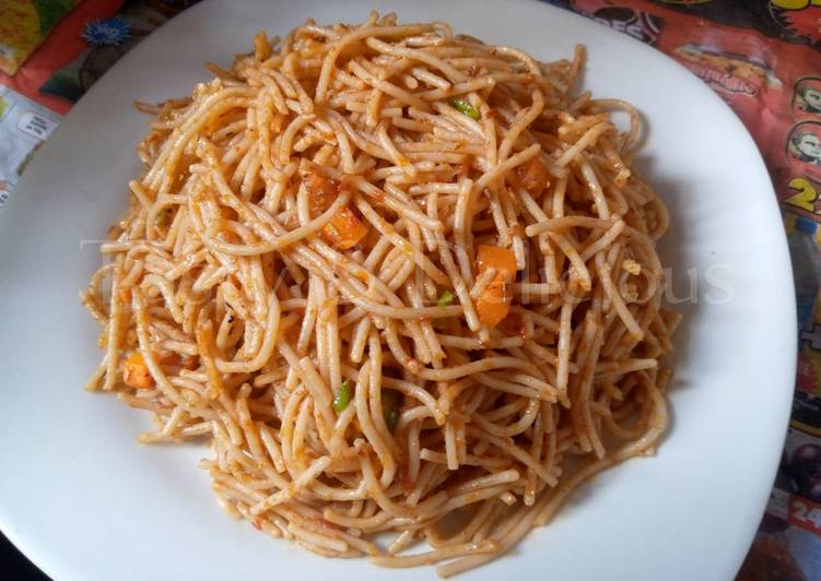 Easy Way to Make Favorite Jollof Spaghetti