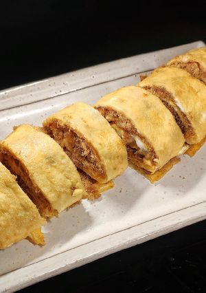 超簡單肉鬆蛋捲 的食譜成品照片