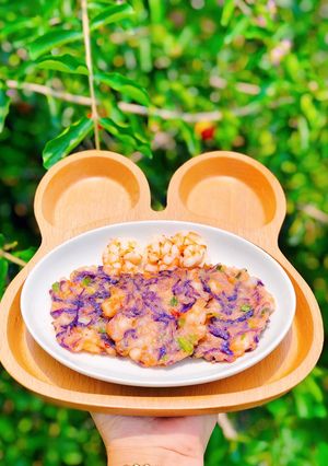 Hình của món Bánh Tôm Bắp Cải Tím (Ăn Dặm).