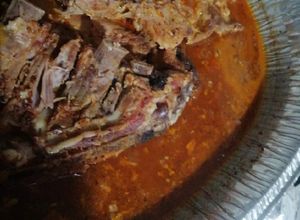 Una foto de Costilla de cerdo al horno en salsa de Tamarindo