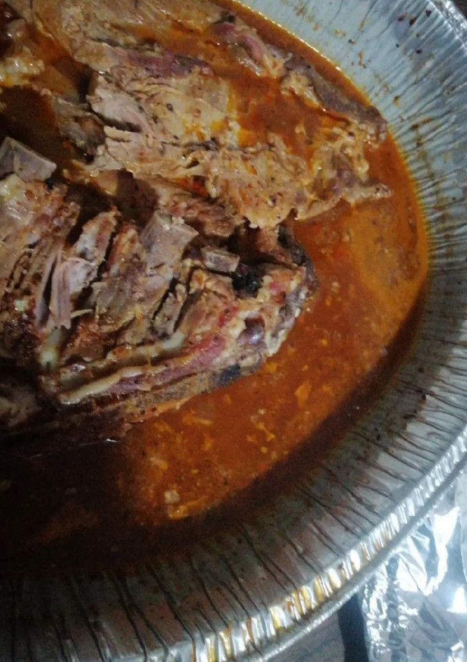Una foto de Costilla de cerdo al horno en salsa de Tamarindo