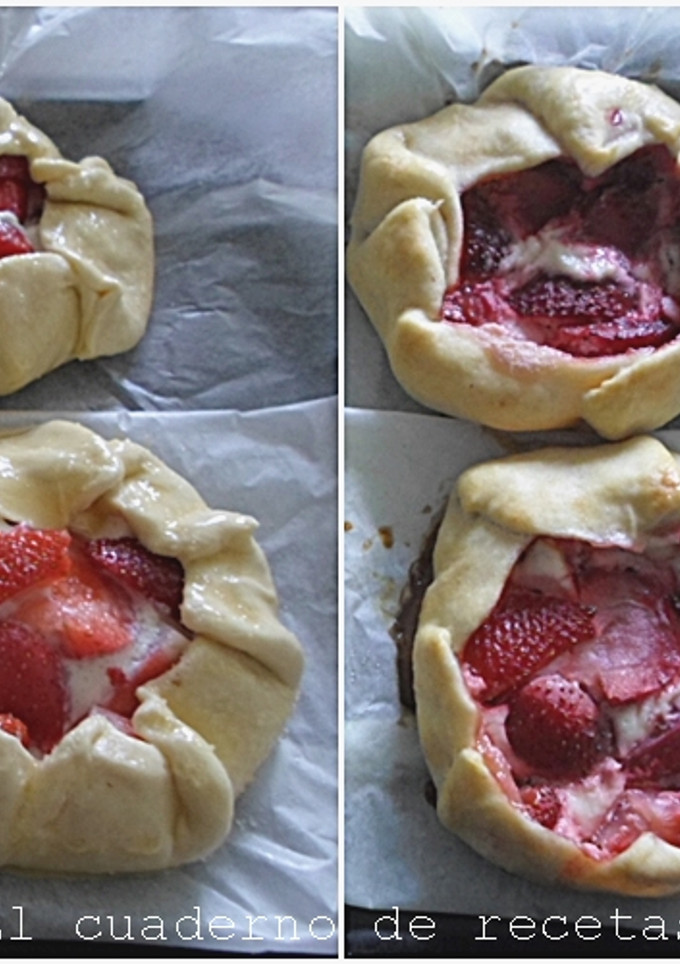 Una foto de Mini Galettes de Fresas & Queso