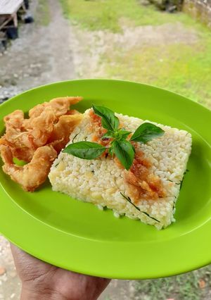 Foto resep Udang Crispy dengan Nasi Daun Jeruk