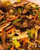 Whosaynas Veggies and Steak Stirfry
