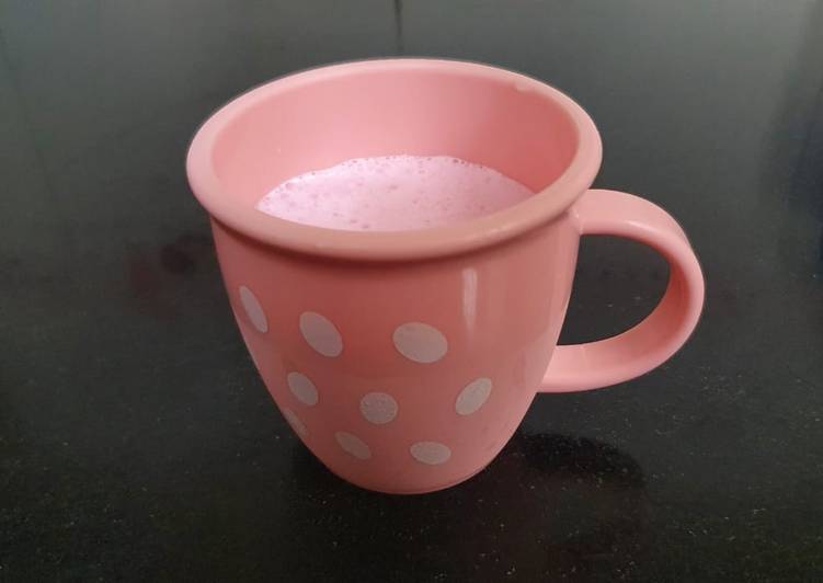 Steps to Prepare Speedy Frothy Rose Milk