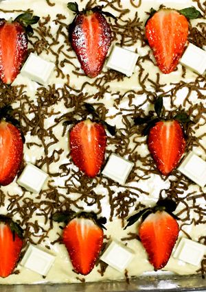A picture of Tres leches cake.