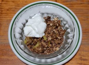 Una foto de Crujiente de manzana sin azúcar