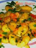 Gnocchi con Gamberetti, Zucchine, Pomodorini e Rucola