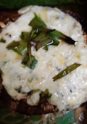 Una foto de Portobellos rellenos con Queso azul