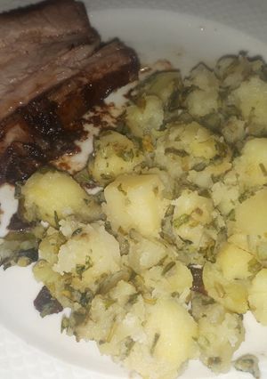 Serpenyős szójaszószos-fokhagymás sült oldalas recept fotója