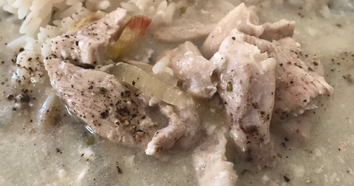 Cooked yogurt with Chicken Shakriye Recipe by Linda L. Cookpad