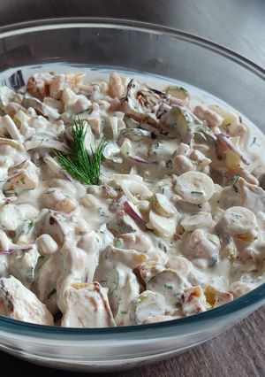 Meleg burgonya saláta recept fotója