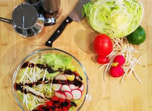 Une photo de Salade et soja