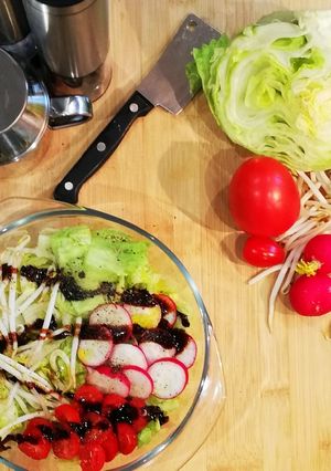 Une photo de Salade et soja