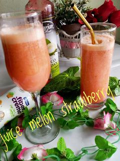 Foto resep Juice melon strawberry