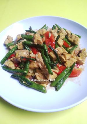 Foto resep Tumis Terasi Tempe Kacang Panjang Cocok Buat Buka Puasa
