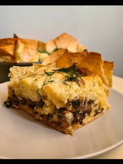 Фото Пп пирог из лаваша, пирог с грибами и сыром, бюджетный пирог.
