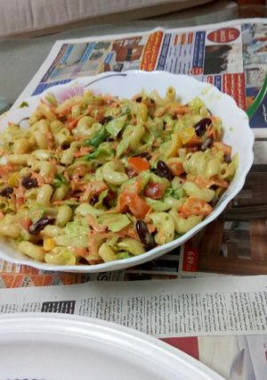 صورة لوصفة سلطة المعكرونة الباردة